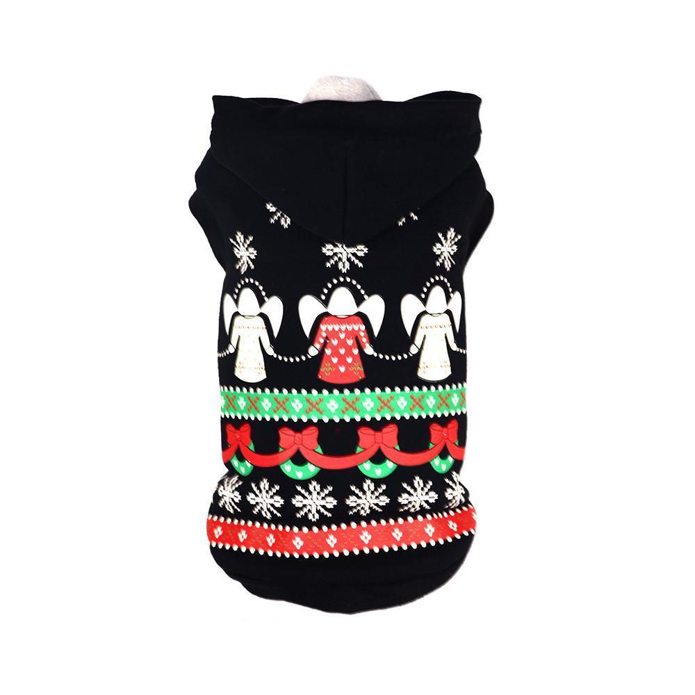 Pet Life ® LED Lighting Patterned Holiday Hooded Dog Costume Sweater w/ Included Batteries - BIG FRENCHIES