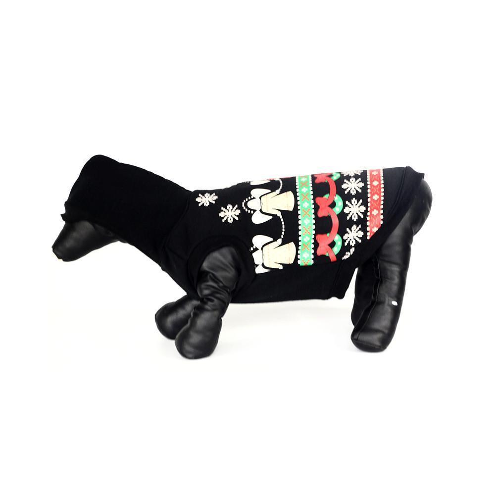 Pet Life ® LED Lighting Patterned Holiday Hooded Dog Costume Sweater w/ Included Batteries - BIG FRENCHIES