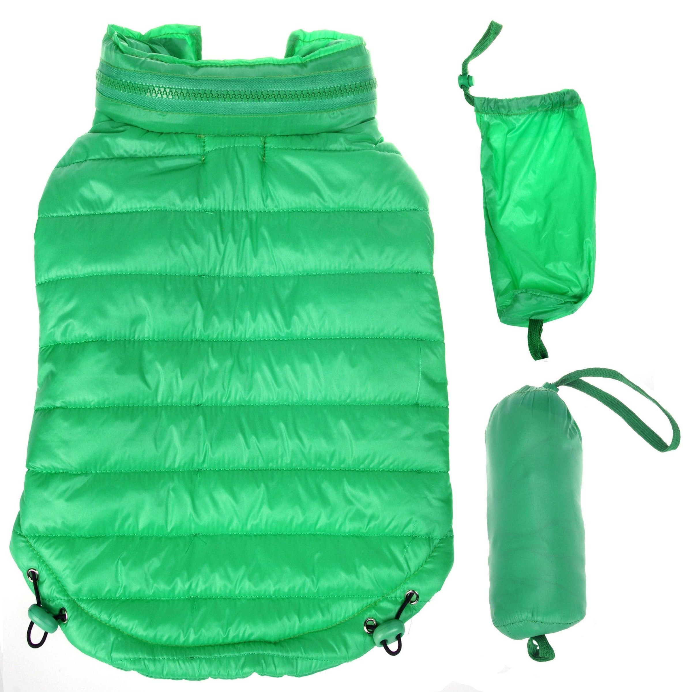 Pet Life ® Lightweight Adjustable and Collapsible 'Sporty Avalanche' Dog Coat w/ Pop-out Zippered Hood - BIG FRENCHIES