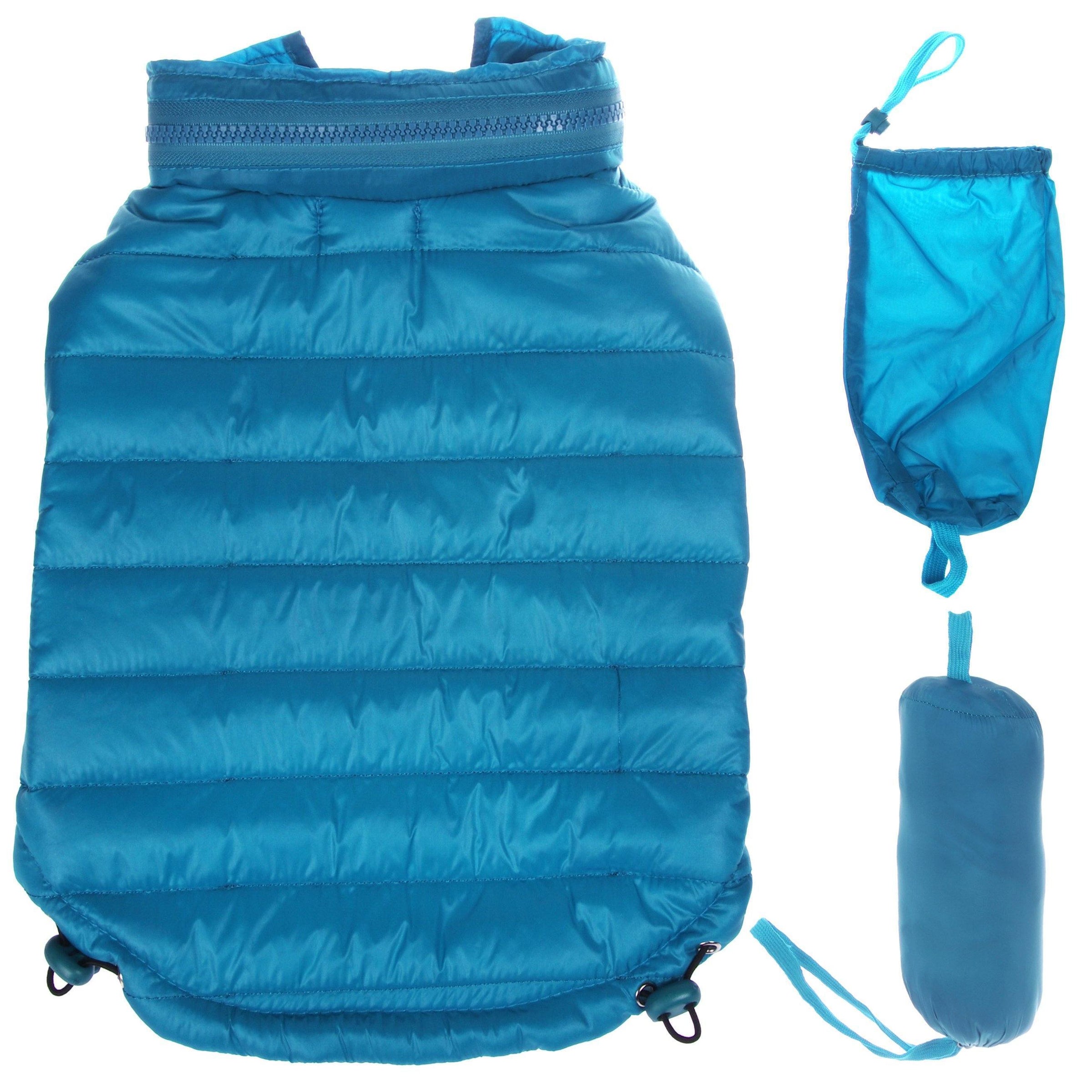 Pet Life ® Lightweight Adjustable and Collapsible 'Sporty Avalanche' Dog Coat w/ Pop-out Zippered Hood - BIG FRENCHIES