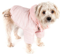 Pet Life ® Lightweight Adjustable and Collapsible 'Sporty Avalanche' Dog Coat w/ Pop-out Zippered Hood - BIG FRENCHIES