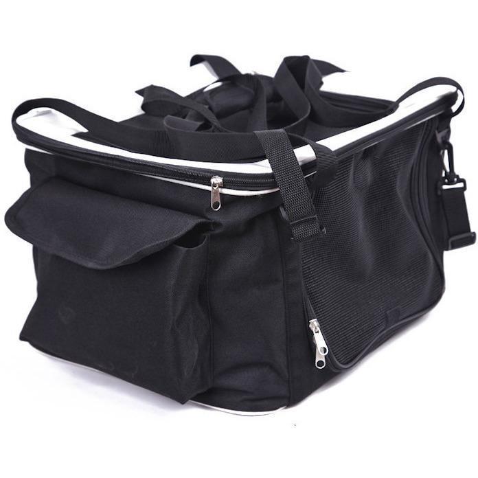 Pet Life ® Lightweight Collapsible Safety Travel Wire Folding Pet Dog Car Seat Carseat Carrier Crate - BIG FRENCHIES