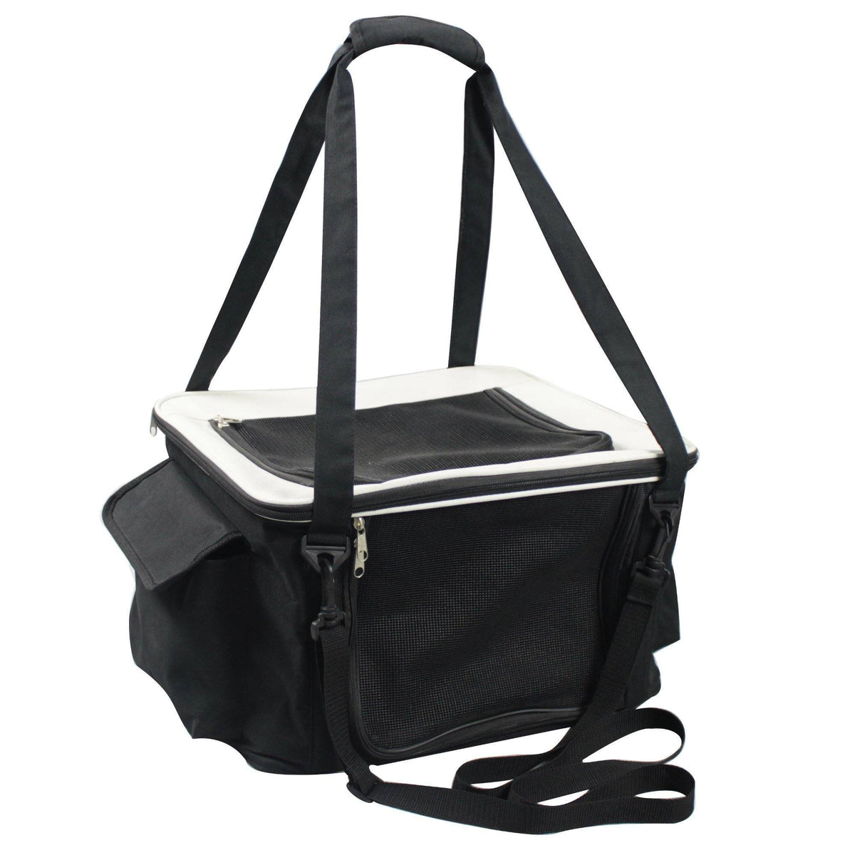 Pet Life ® Lightweight Collapsible Safety Travel Wire Folding Pet Dog Car Seat Carseat Carrier Crate - BIG FRENCHIES