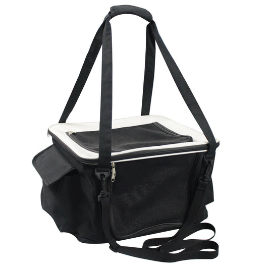 Pet Life ® Lightweight Collapsible Safety Travel Wire Folding Pet Dog Car Seat Carseat Carrier Crate - BIG FRENCHIES