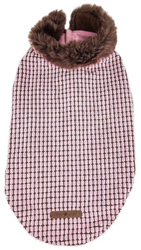 Pet Life ® Luxe 'Beautifur' Box-Stitched Elegant Designer Mink Fur Dog Coat - BIG FRENCHIES