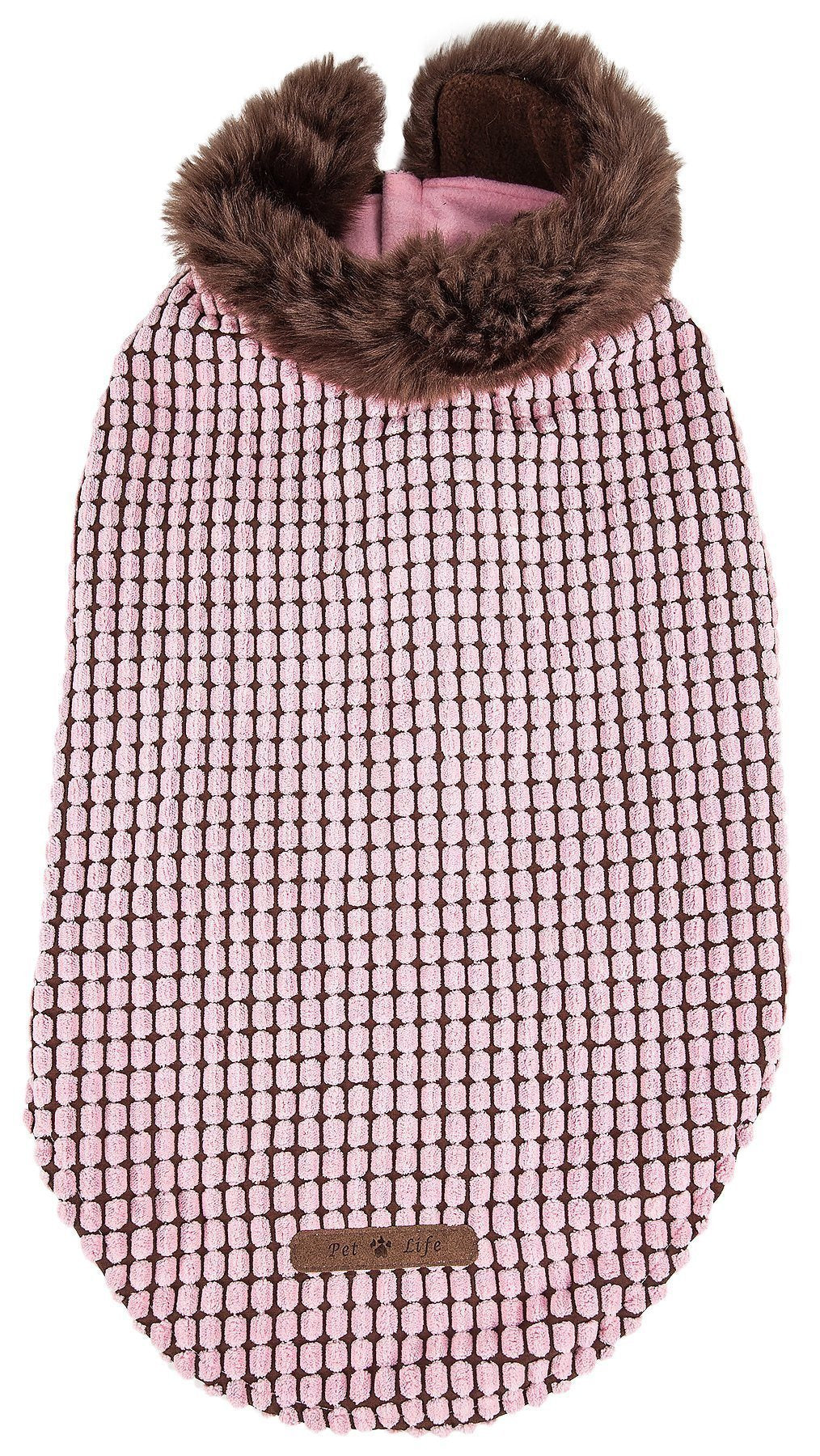 Pet Life ® Luxe 'Beautifur' Box-Stitched Elegant Designer Mink Fur Dog Coat - BIG FRENCHIES