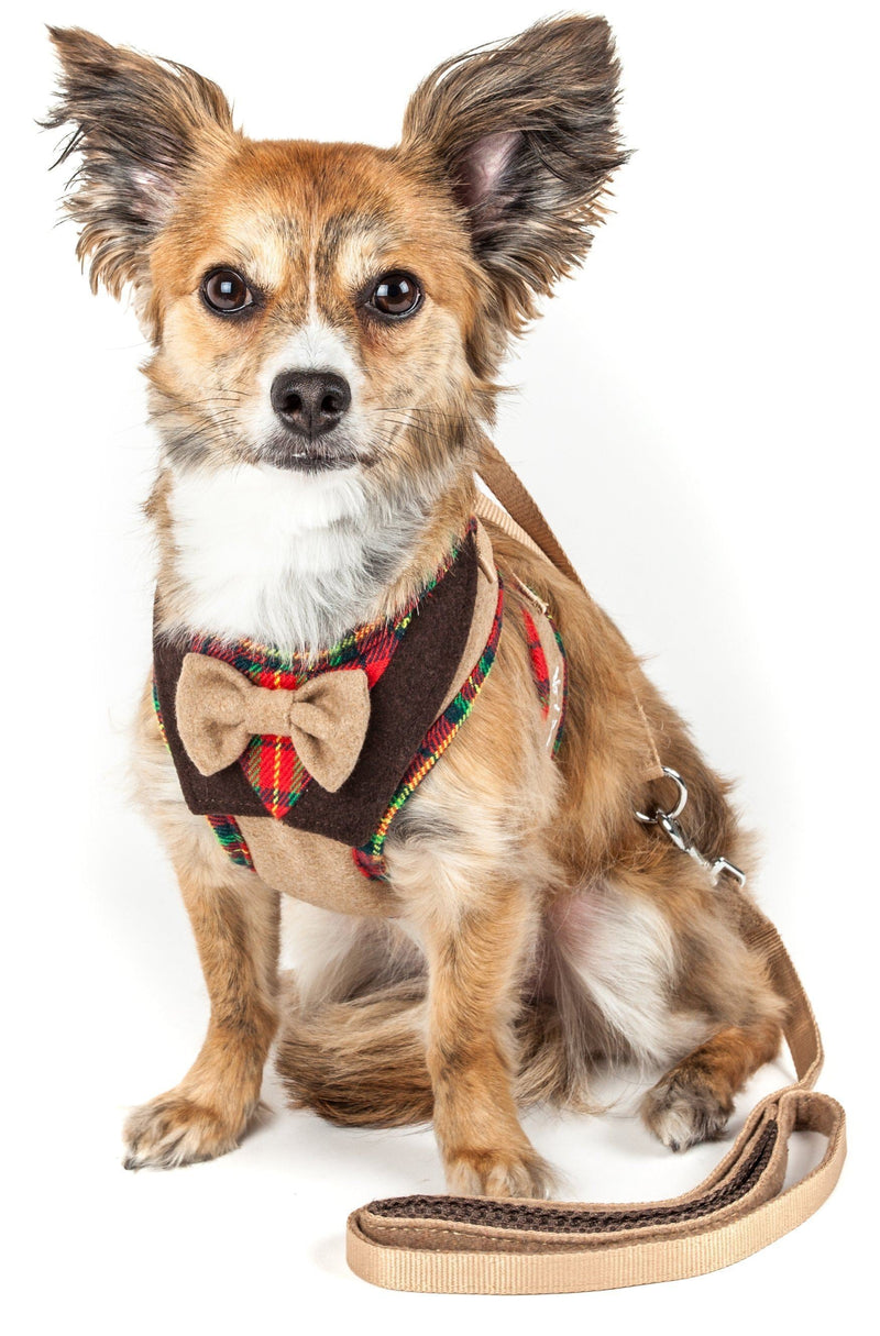 Pet Life ® Luxe 'Dapperbone' 2-In-1 Adjustable Fashion Dog Harness and Leash - BIG FRENCHIES