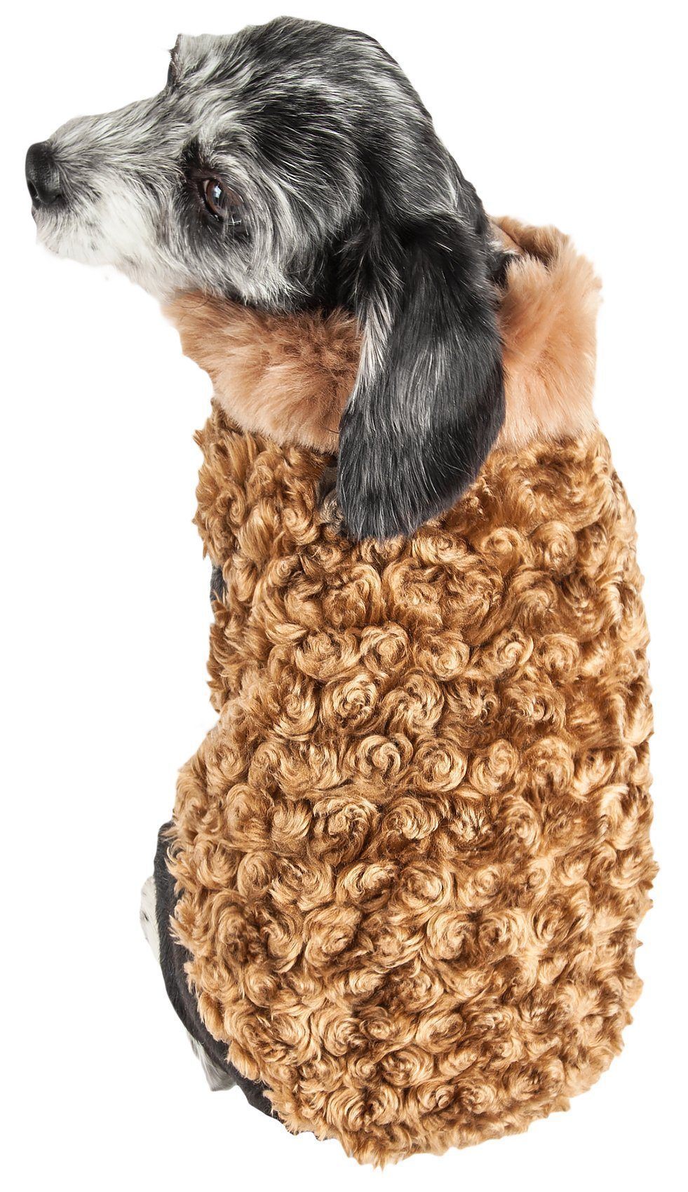 Pet Life ® Luxe 'Furpaw' Shaggy Elegant Fashion Designer Fur Dog Coat - BIG FRENCHIES
