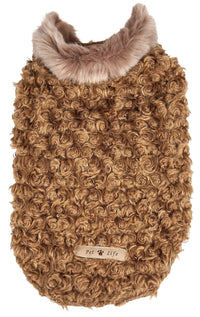 Pet Life ® Luxe 'Furpaw' Shaggy Elegant Fashion Designer Fur Dog Coat - BIG FRENCHIES