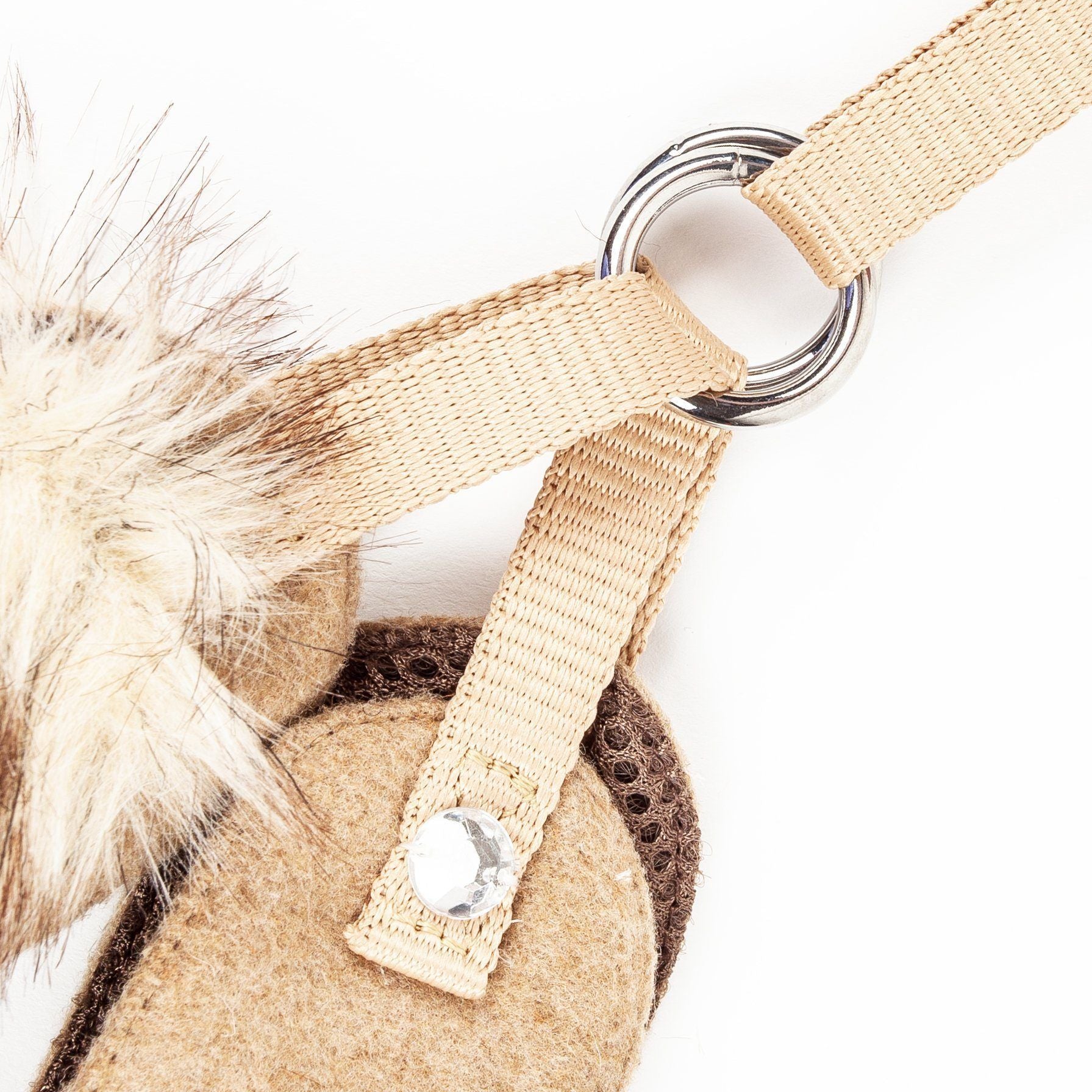 Pet Life ® Luxe 'Furracious' 2-In-1 Adjustable Dog Harness and Leash with Detachable Fur Collar - BIG FRENCHIES