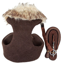 Pet Life ® Luxe 'Furracious' 2-In-1 Adjustable Dog Harness and Leash with Detachable Fur Collar - BIG FRENCHIES