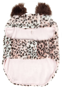 Pet Life ® Luxe 'Furracious' Cheetah Patterned Mink Designer Fashion Fur Dog Coat - BIG FRENCHIES