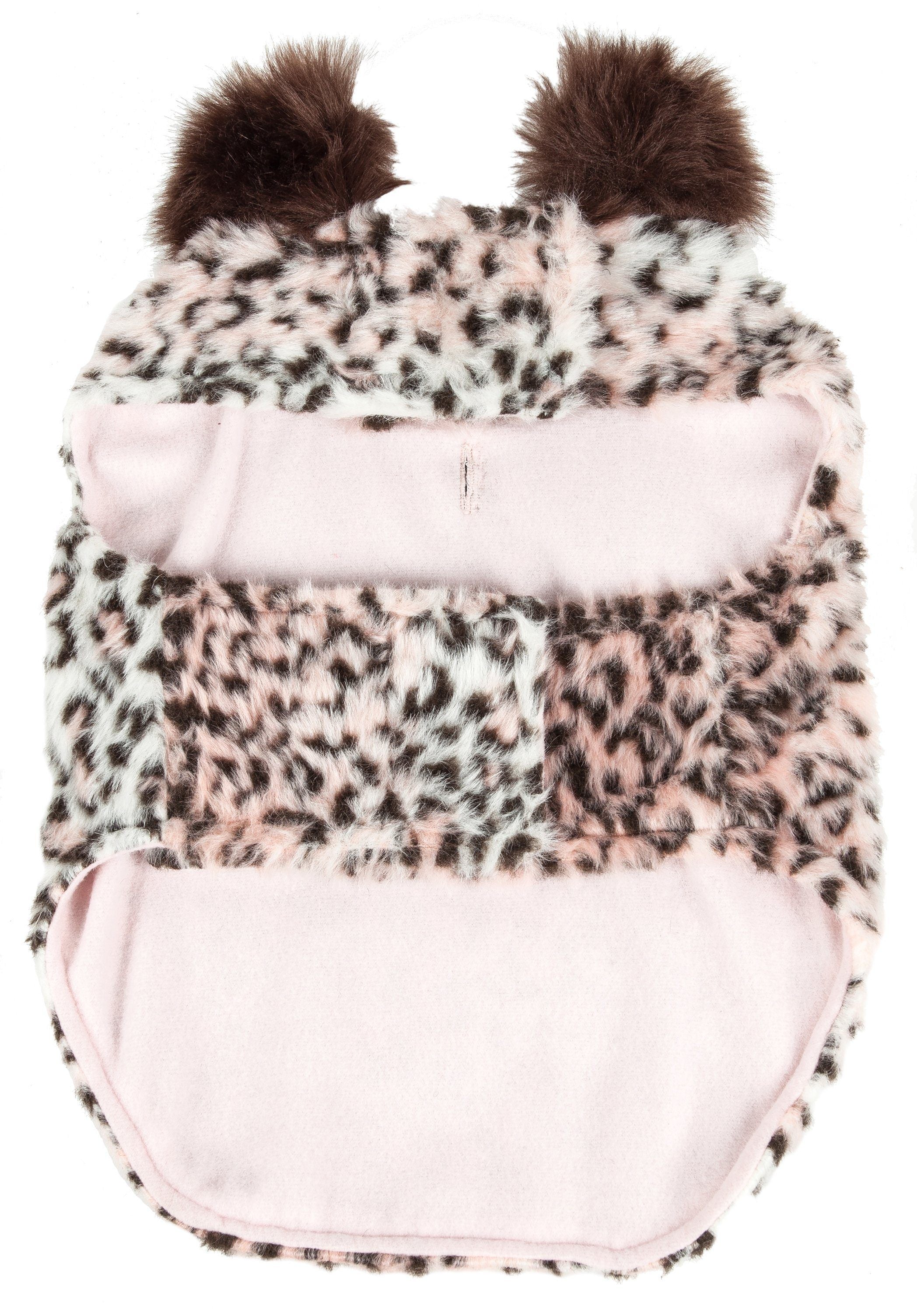 Pet Life ® Luxe 'Furracious' Cheetah Patterned Mink Designer Fashion Fur Dog Coat - BIG FRENCHIES