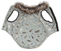 Pet Life ® Luxe 'Gold-Wagger' Gold-Leaf Fashion Designer Fur Dog Coat - BIG FRENCHIES
