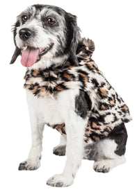 Pet Life ® Luxe 'Lab-Pard' Dazzling Leopard Patterned Mink Fur Dog Coat - BIG FRENCHIES