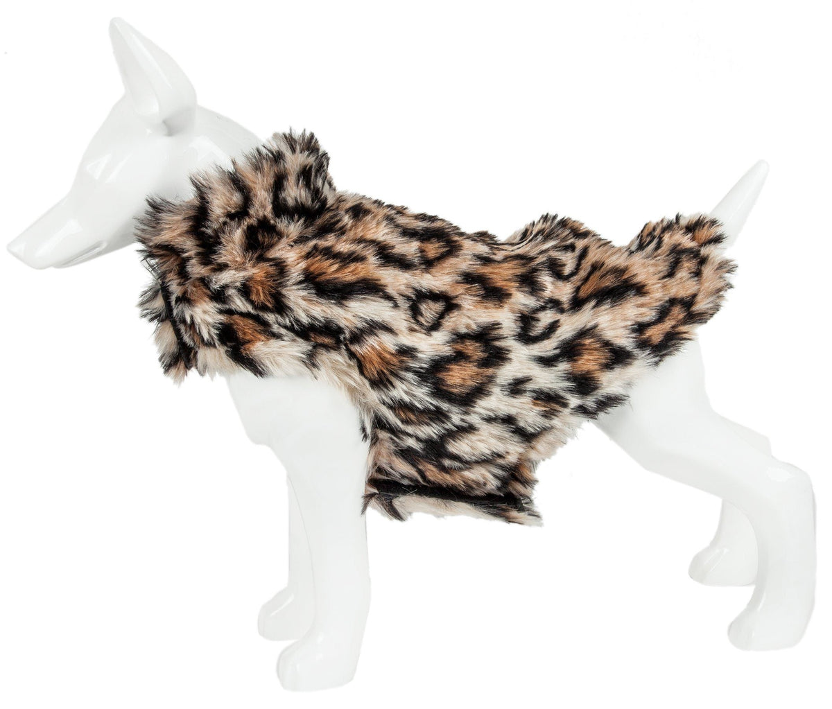 Pet Life ® Luxe 'Lab-Pard' Dazzling Leopard Patterned Mink Fur Dog Coat - BIG FRENCHIES