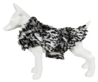 Pet Life ® Luxe 'Paw Dropping' Designer Gray-Scale Tiger Pattern Mink Fur Dog Coat - BIG FRENCHIES