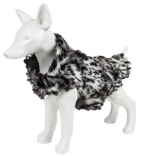 Pet Life ® Luxe 'Paw Dropping' Designer Gray-Scale Tiger Pattern Mink Fur Dog Coat - BIG FRENCHIES