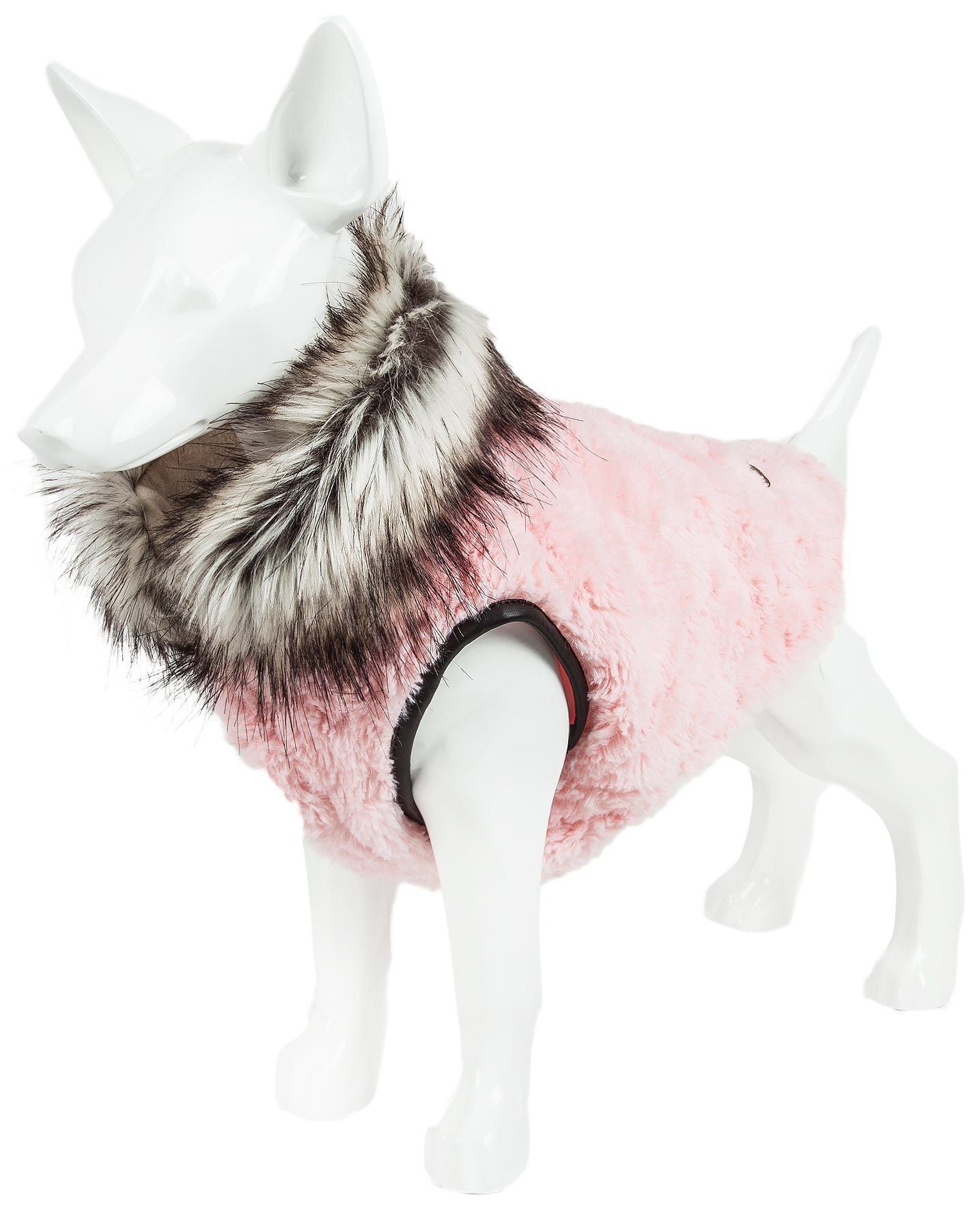 Pet Life ® Luxe 'Pinkachew' Charming Fashion Mink Fur Dog Coat - BIG FRENCHIES