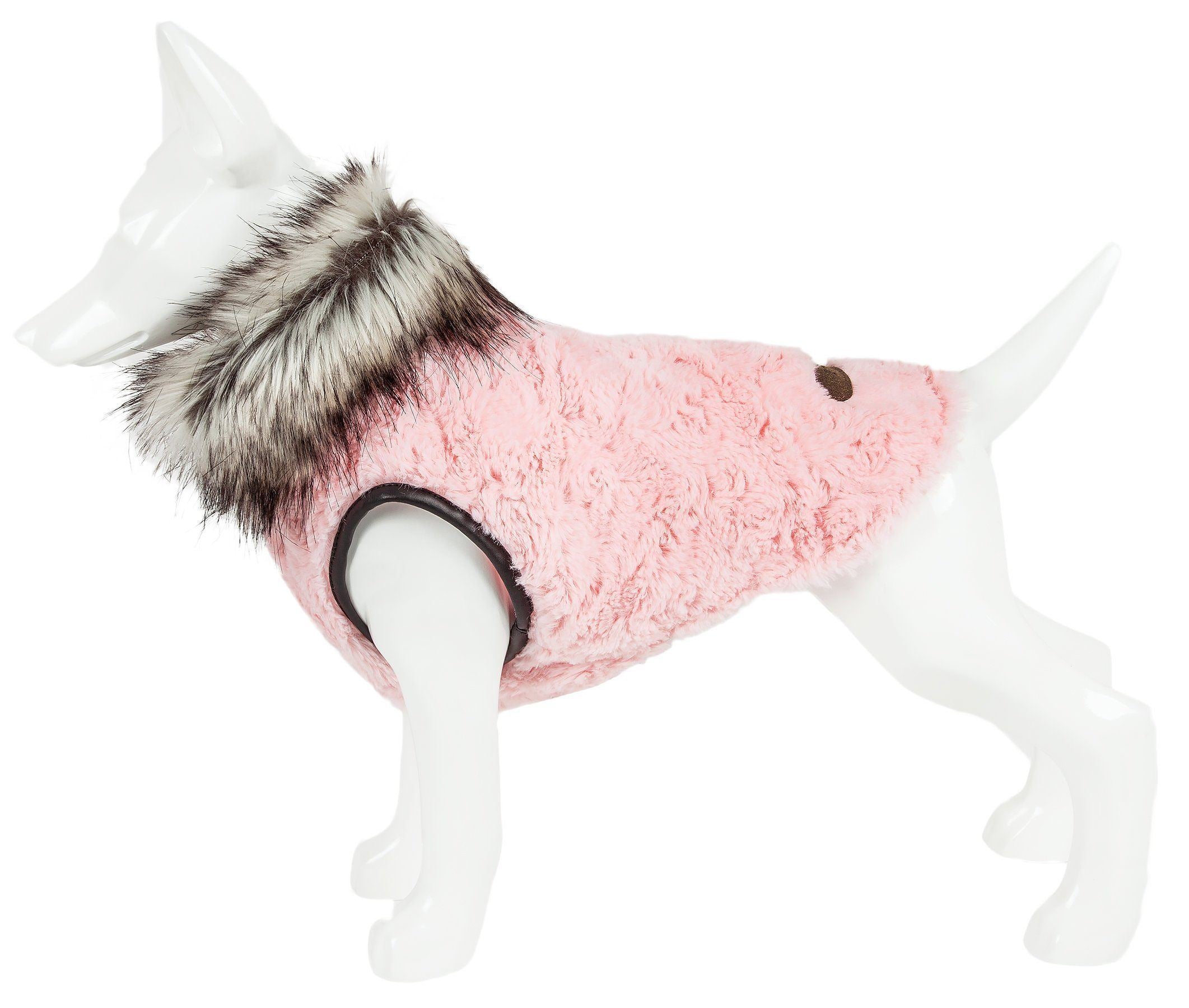 Pet Life ® Luxe 'Pinkachew' Charming Fashion Mink Fur Dog Coat - BIG FRENCHIES