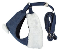 Pet Life ® Luxe 'Pom Draper' 2-In-1 Adjustable Fashion Dog Harness and Leash - BIG FRENCHIES