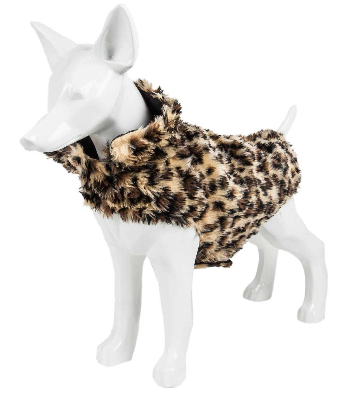 Pet Life ® Luxe 'Poocheetah' Cheetah-Spotted Designer Mink Fur Dog Coat - BIG FRENCHIES