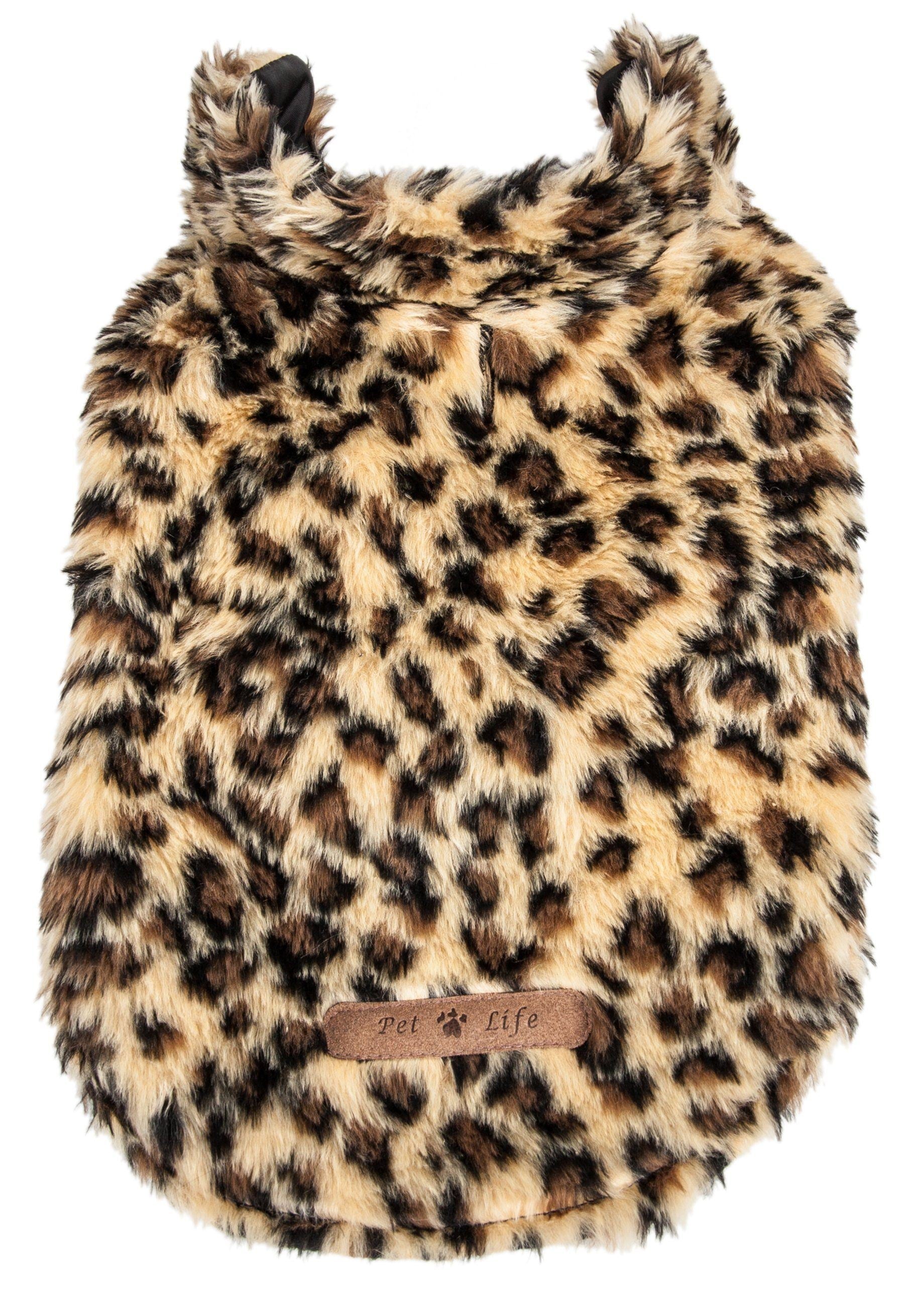 Pet Life ® Luxe 'Poocheetah' Cheetah-Spotted Designer Mink Fur Dog Coat - BIG FRENCHIES