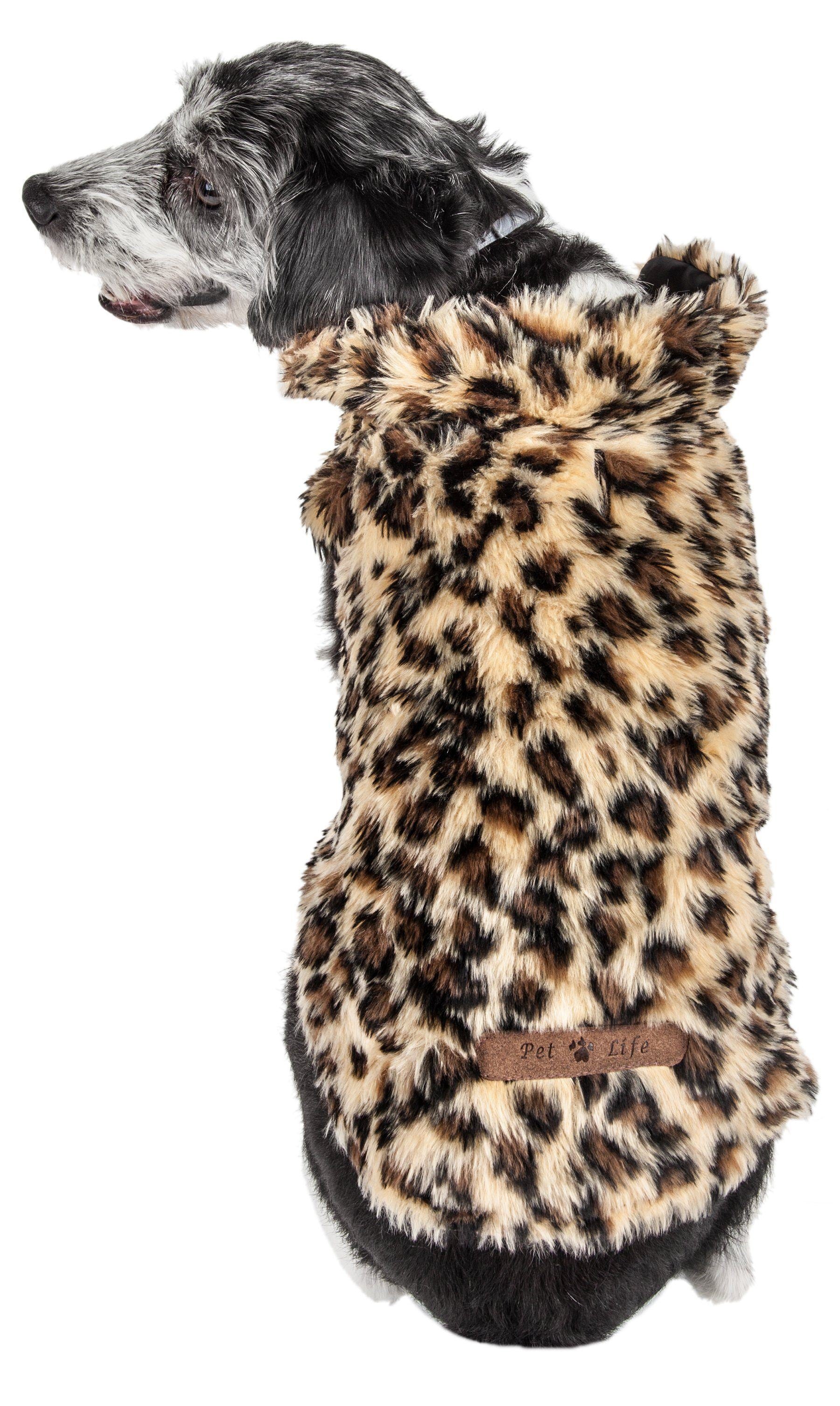 Pet Life ® Luxe 'Poocheetah' Cheetah-Spotted Designer Mink Fur Dog Coat - BIG FRENCHIES