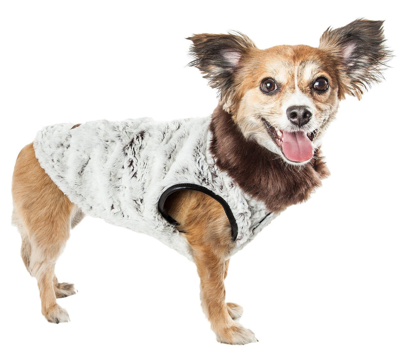 Pet Life ® Luxe 'Purrlage' Pelage Designer Fashion Fur Dog Coat - BIG FRENCHIES