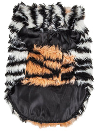 Pet Life ® Luxe 'Tigerbone' Tiger-Patterned Mink Fashion Fur Dog Jacket - BIG FRENCHIES