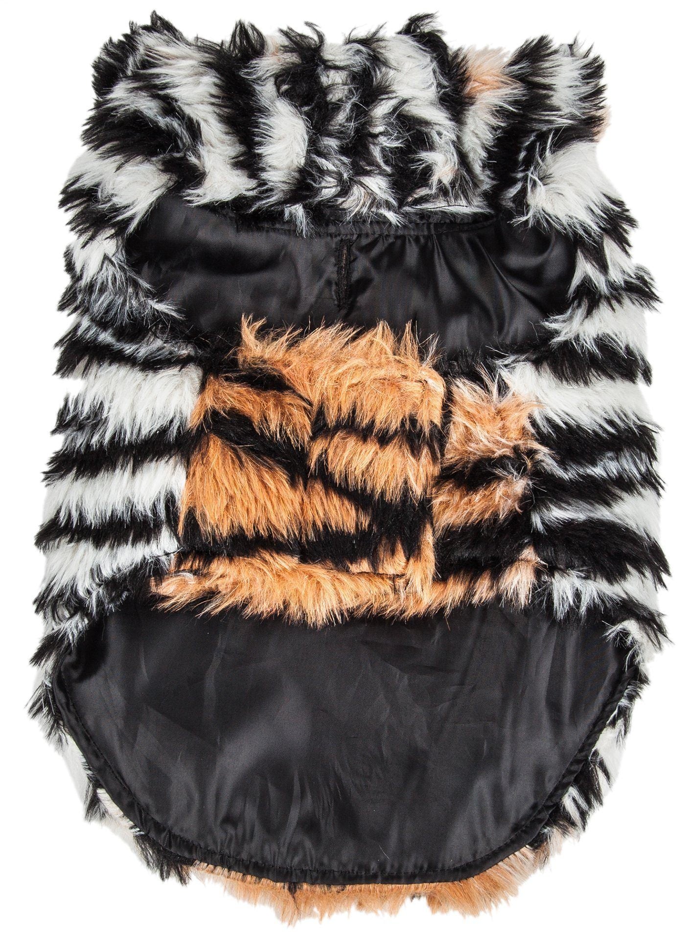 Pet Life ® Luxe 'Tigerbone' Tiger-Patterned Mink Fashion Fur Dog Jacket - BIG FRENCHIES
