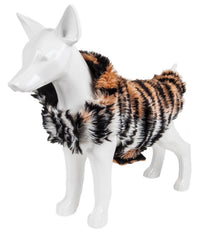 Pet Life ® Luxe 'Tigerbone' Tiger-Patterned Mink Fashion Fur Dog Jacket - BIG FRENCHIES