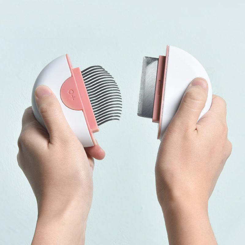 Pet Life ® 'LYNX' 2-in-1 Travel Connecting Grooming Pet Comb and Deshedder - BIG FRENCHIES