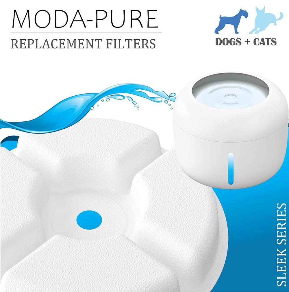 Pet Life ® 'Moda-Pure' Filtered Dog and Cat Fountain - Replacement Filters - 3 Pack - BIG FRENCHIES