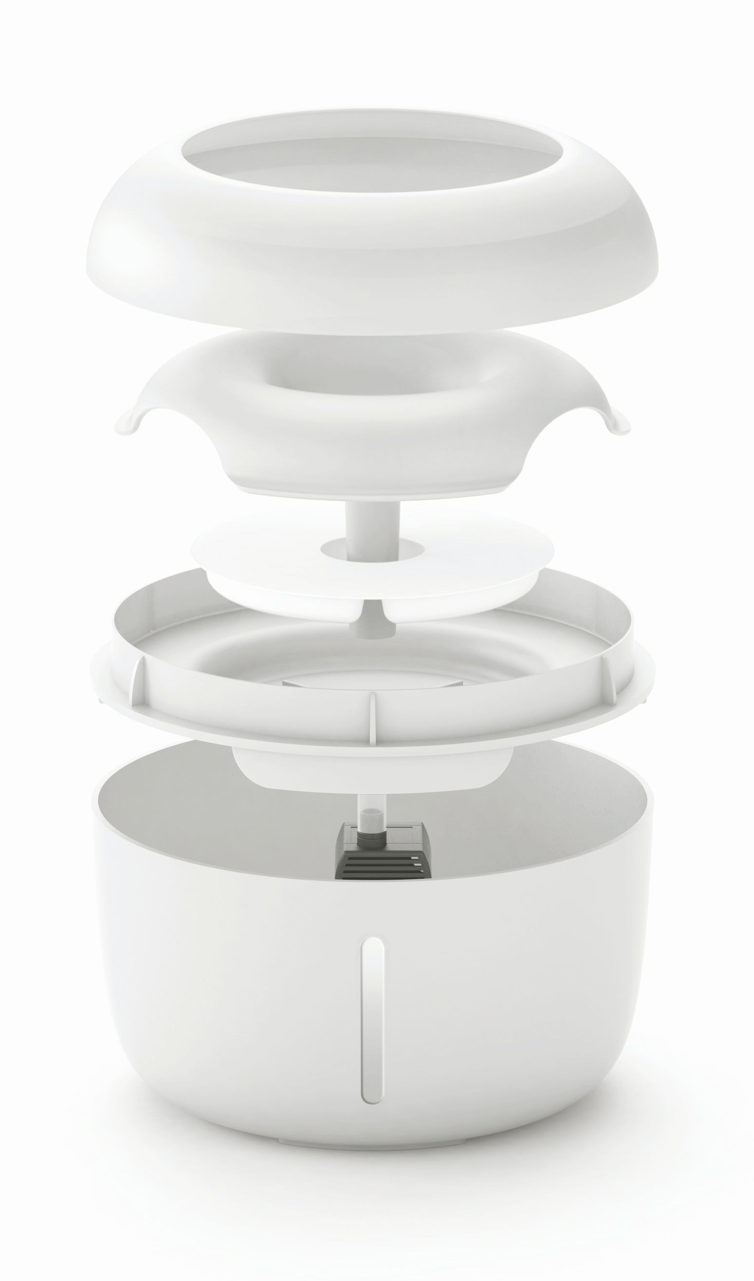 Pet Life ® 'Moda-Pure' Ultra-Quite Filtered Dog and Cat Fountain Waterer - BIG FRENCHIES