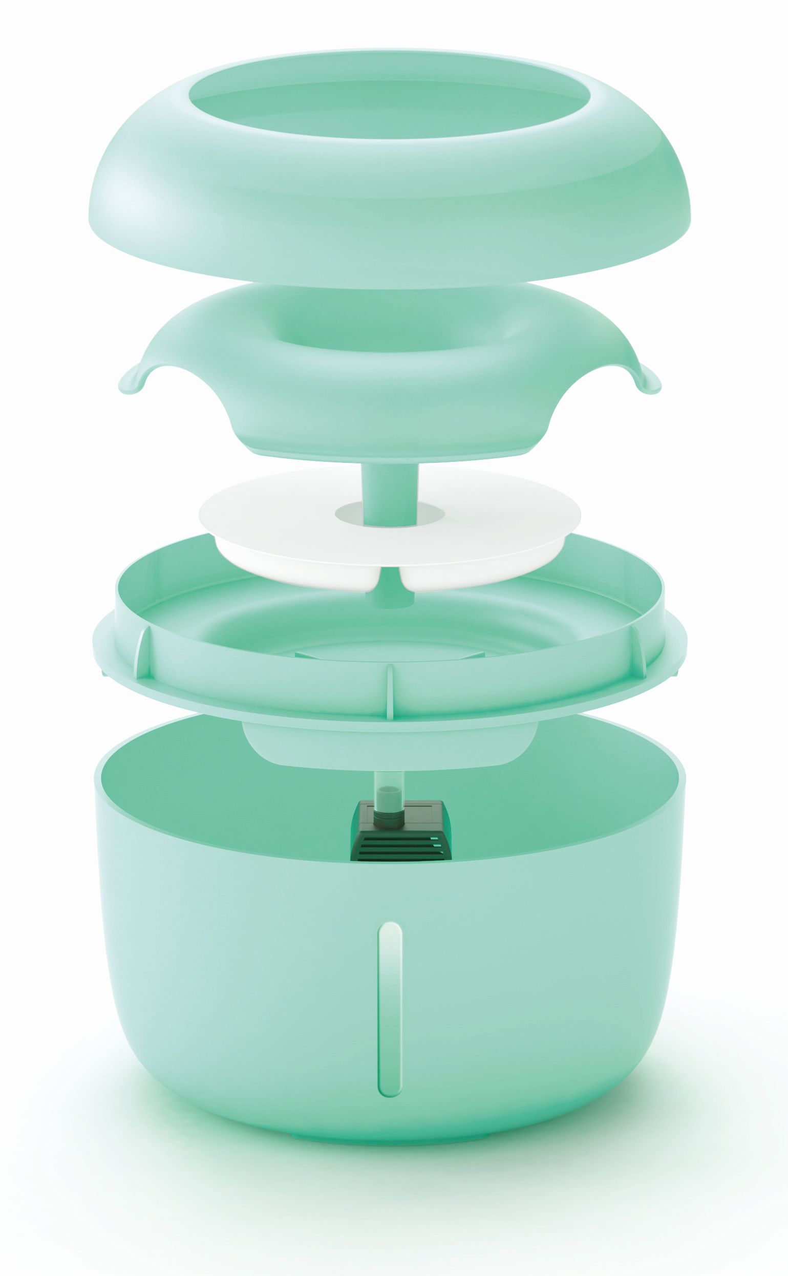 Pet Life ® 'Moda-Pure' Ultra-Quite Filtered Dog and Cat Fountain Waterer - BIG FRENCHIES