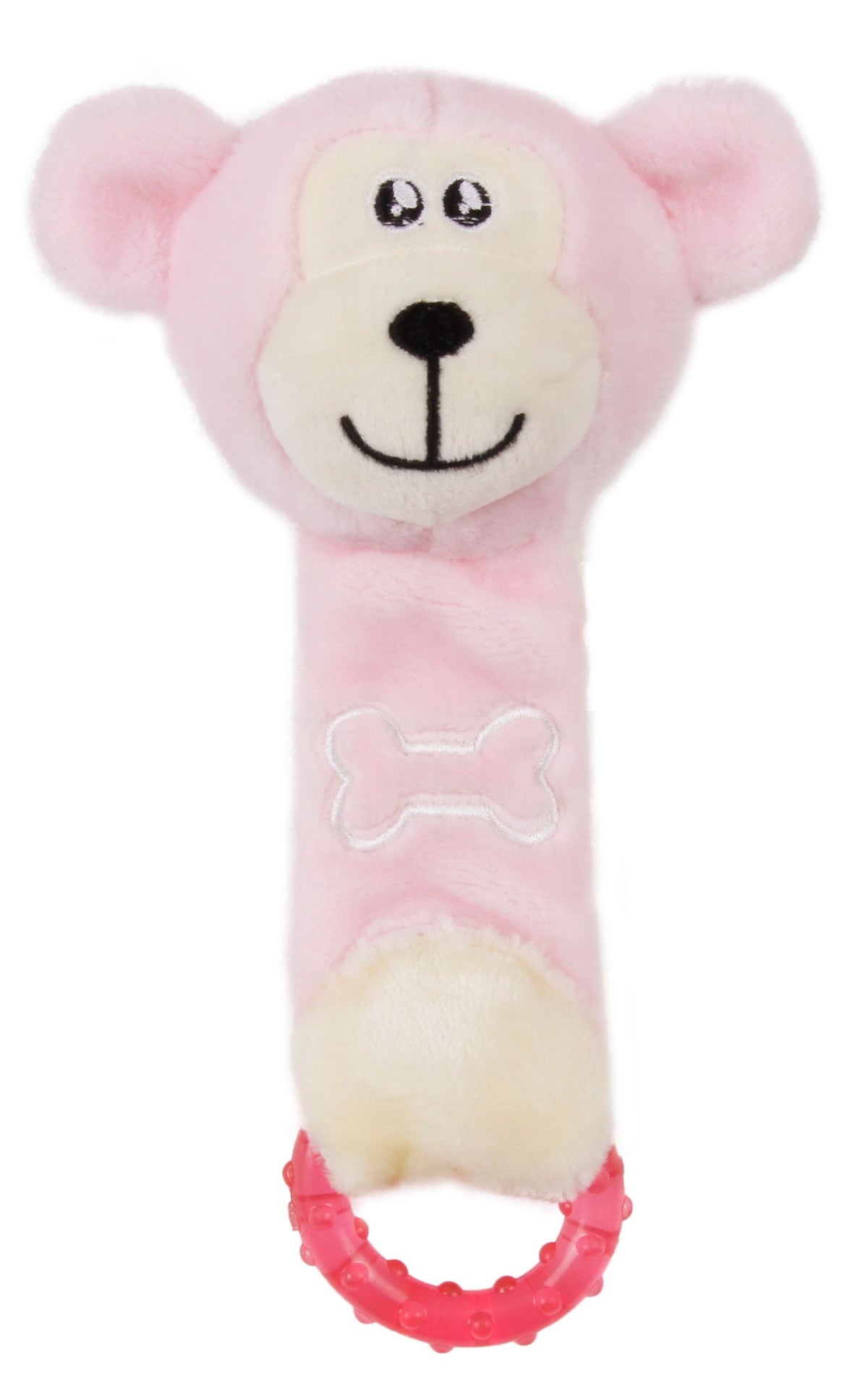 Pet Life ® Moo-Born' Plush Squeaky and Crinkle Newborn Rubber Teething Cat and Dog Toy - BIG FRENCHIES