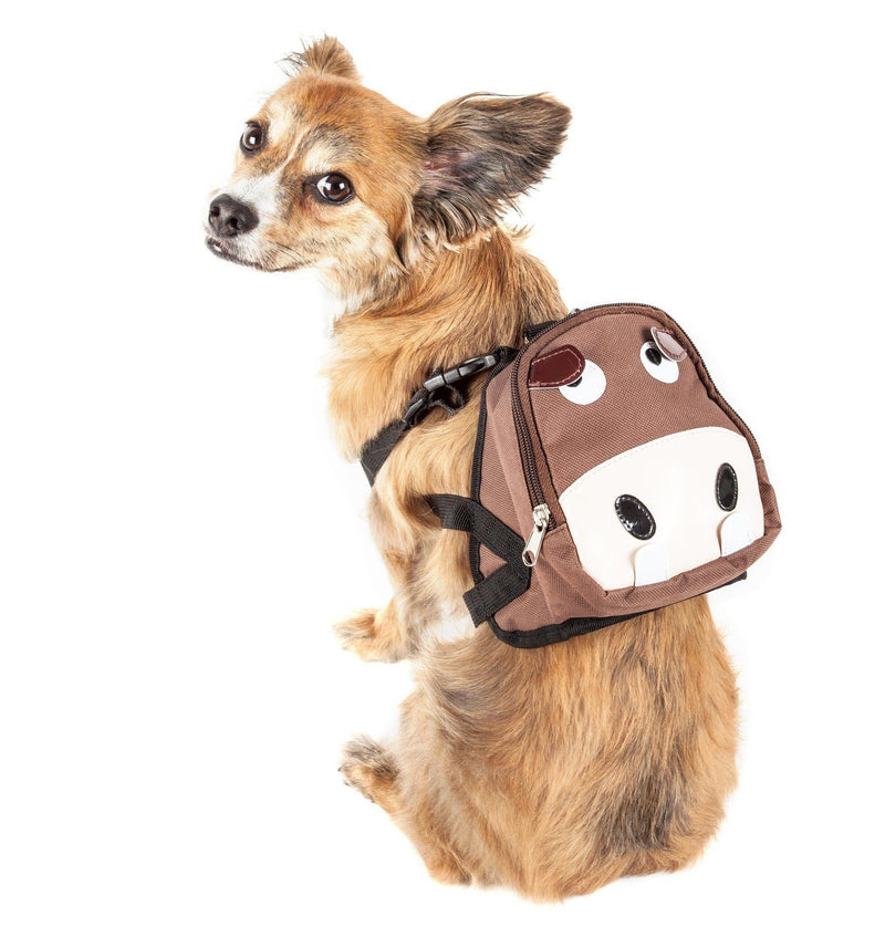 Pet Life ® 'Mooltese' Large-Pocketed Animated Fashion Dog Harness Backpack - BIG FRENCHIES