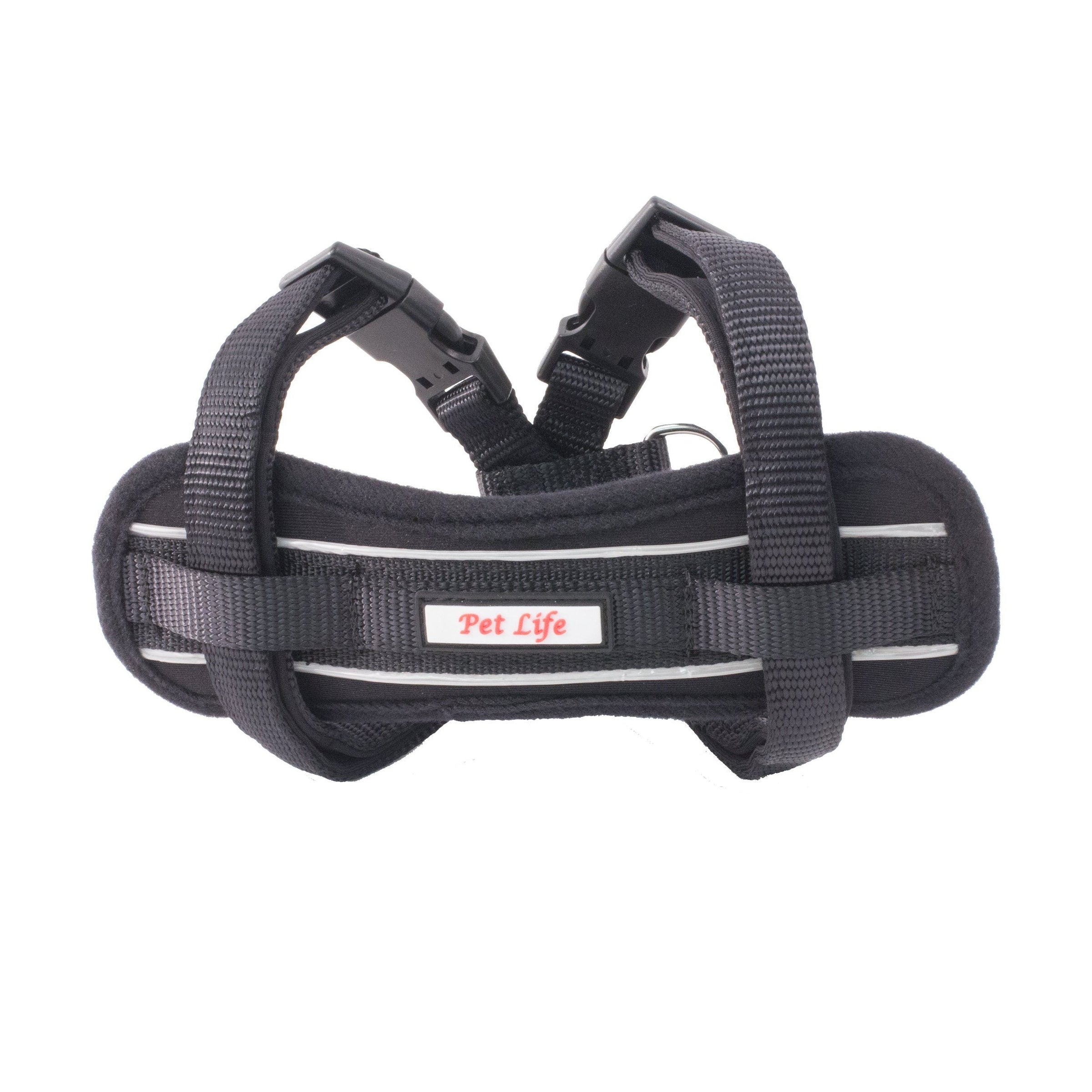 Pet Life ® 'Mountaineer' Chest Compressive Adjustable and Reflective Easy Pull Pet Dog Harness - BIG FRENCHIES