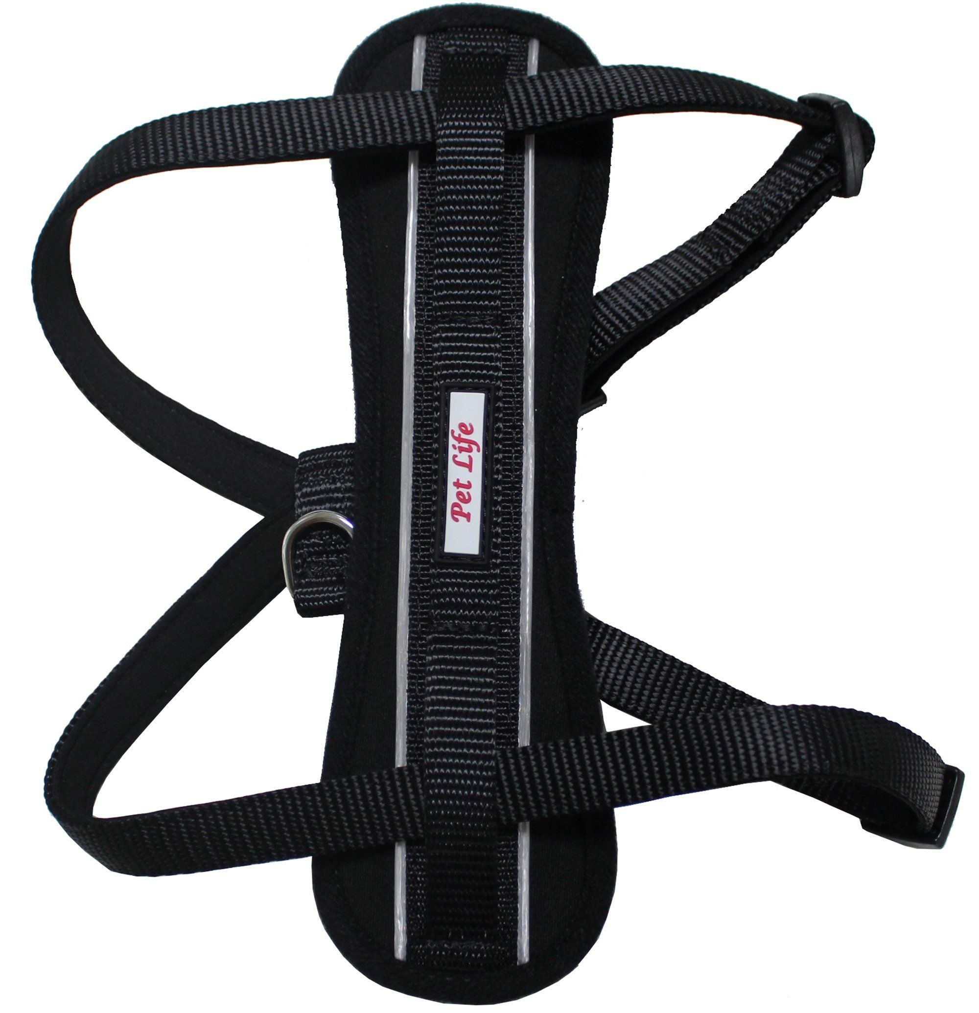 Pet Life ® 'Mountaineer' Chest Compressive Adjustable and Reflective Easy Pull Pet Dog Harness - BIG FRENCHIES