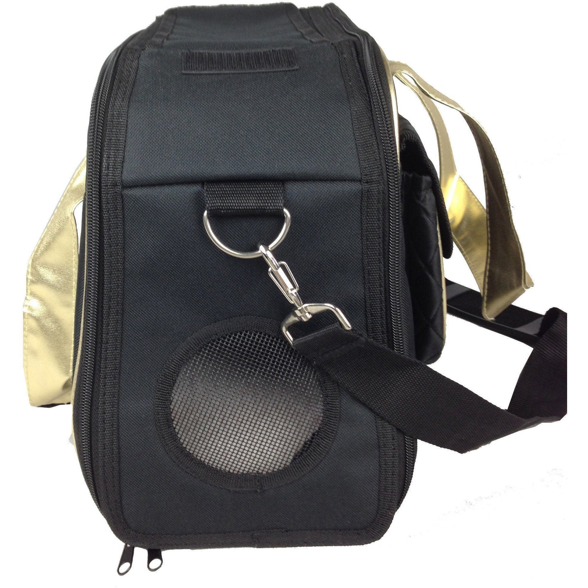 Pet Life ® Mystique Airline Approved Fashion Designer Travel Pet Dog Carrier w/ Pouch - BIG FRENCHIES