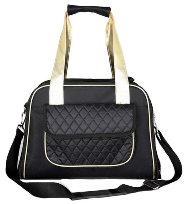 Pet Life ® Mystique Airline Approved Fashion Designer Travel Pet Dog Carrier w/ Pouch - BIG FRENCHIES