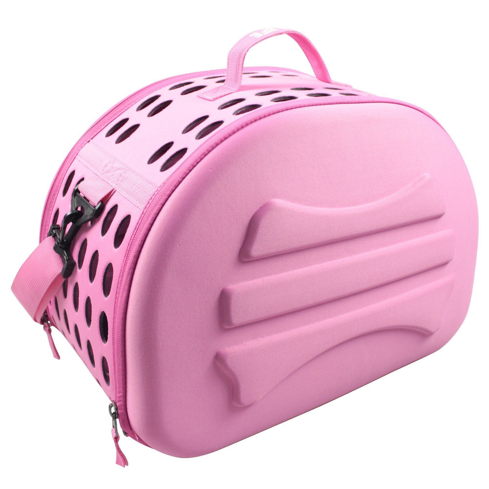 Pet Life ® 'Narrow Shelled' Lightweight Collapsible Military Grade Fashion Designer Travel Pet Dog Carrier Crate - BIG FRENCHIES