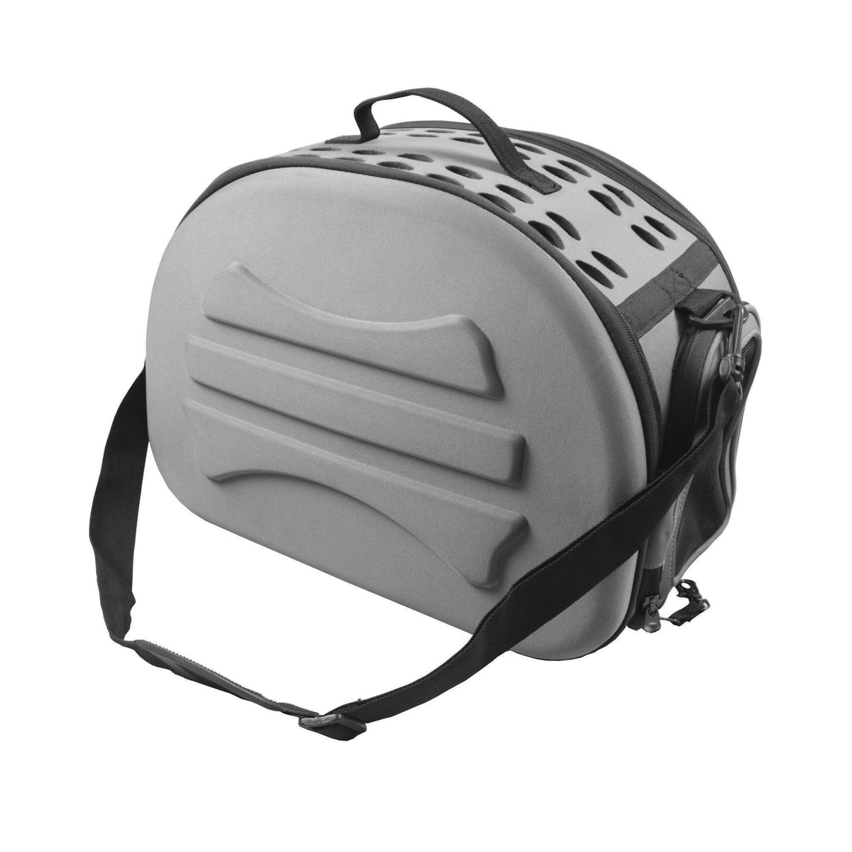 Pet Life ® 'Narrow Shelled' Lightweight Collapsible Military Grade Fashion Designer Travel Pet Dog Carrier Crate - BIG FRENCHIES