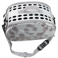 Pet Life ® 'Narrow Shelled' Lightweight Collapsible Military Grade Fashion Designer Travel Pet Dog Carrier Crate - BIG FRENCHIES