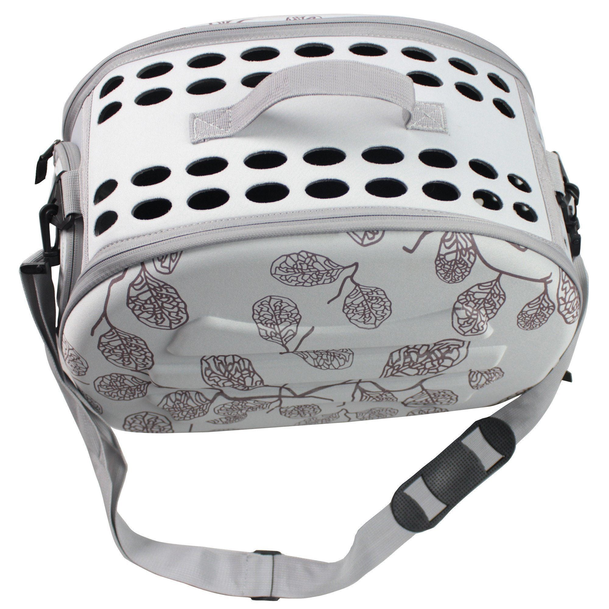 Pet Life ® 'Narrow Shelled' Lightweight Collapsible Military Grade Fashion Designer Travel Pet Dog Carrier Crate - BIG FRENCHIES