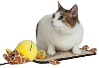 Pet Life ® 'Paw-Pleasant' Hanging Sisal & Jute Carpet Kitty Cat Scratcher with Toy - BIG FRENCHIES