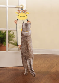 Pet Life ® 'Paw-Pleasant' Hanging Sisal & Jute Carpet Kitty Cat Scratcher with Toy - BIG FRENCHIES