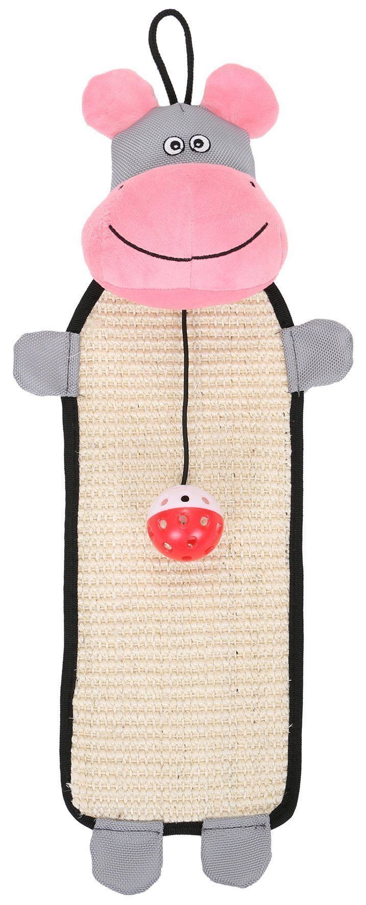 Pet Life ® 'Paw-Pleasant' Hanging Sisal & Jute Carpet Kitty Cat Scratcher with Toy - BIG FRENCHIES