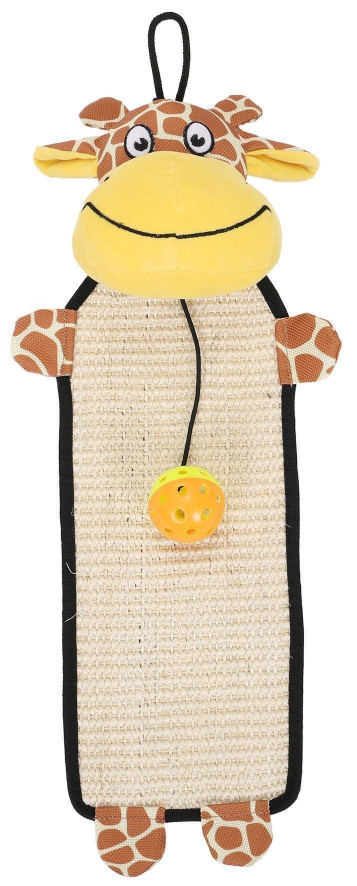 Pet Life ® 'Paw-Pleasant' Hanging Sisal & Jute Carpet Kitty Cat Scratcher with Toy - BIG FRENCHIES